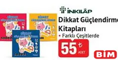 İNKİLAP DİKKAT GÜÇLENDİRME KİTAPLARI fiyat ve kampanya bilgisi